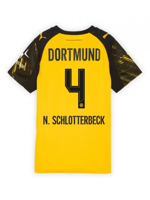 Borussia Dortmund Nico Schlotterbeck #4 Replika Hemmakläder Dam 2025-26 Kortärmad Borussia Dortmund Nico Schlotterbeck #4 Replika Hemmakläder Dam 2025-26 Kortärmad